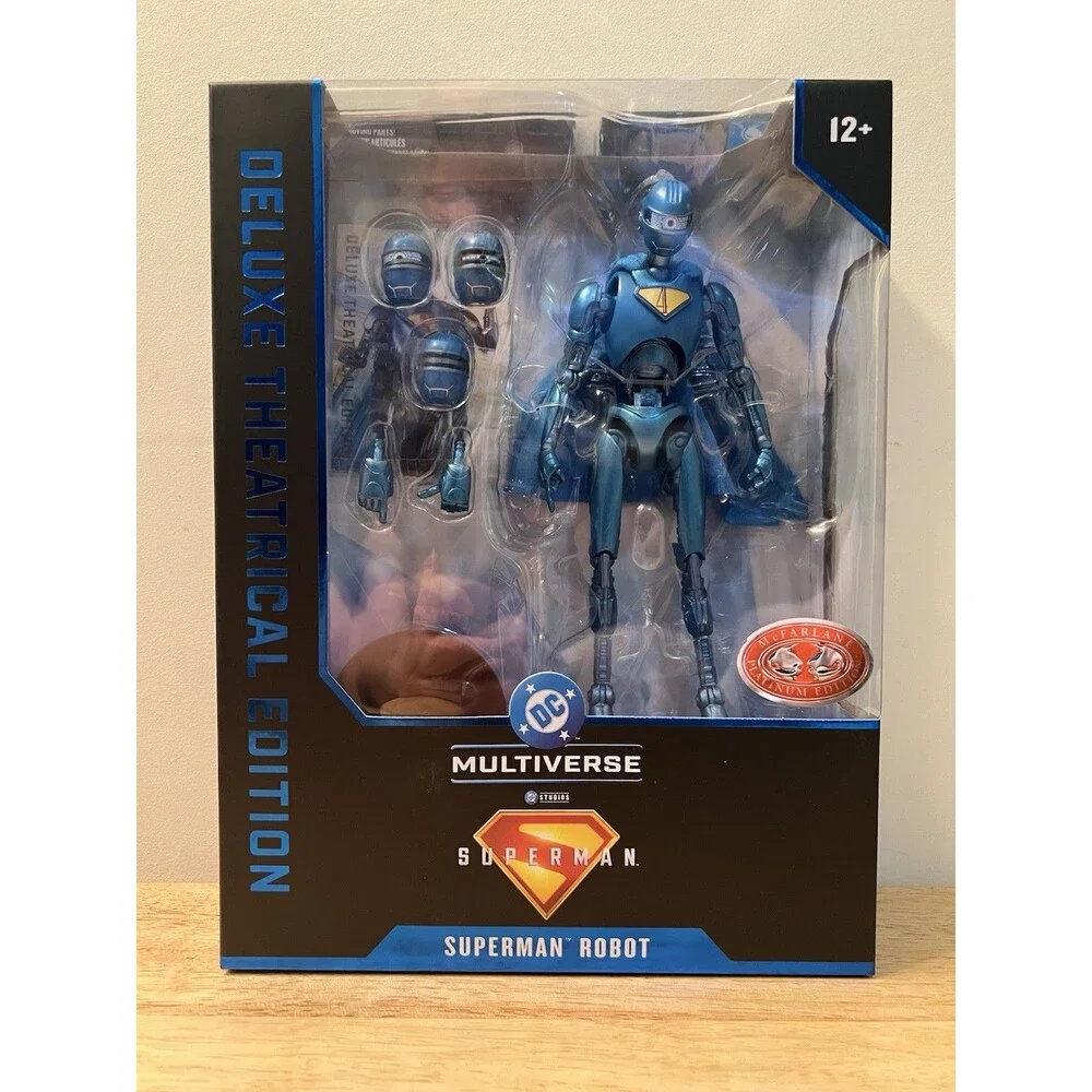 McFarlane DC Multiverse Superman Robot Deluxe Red Platinum Theatrical New